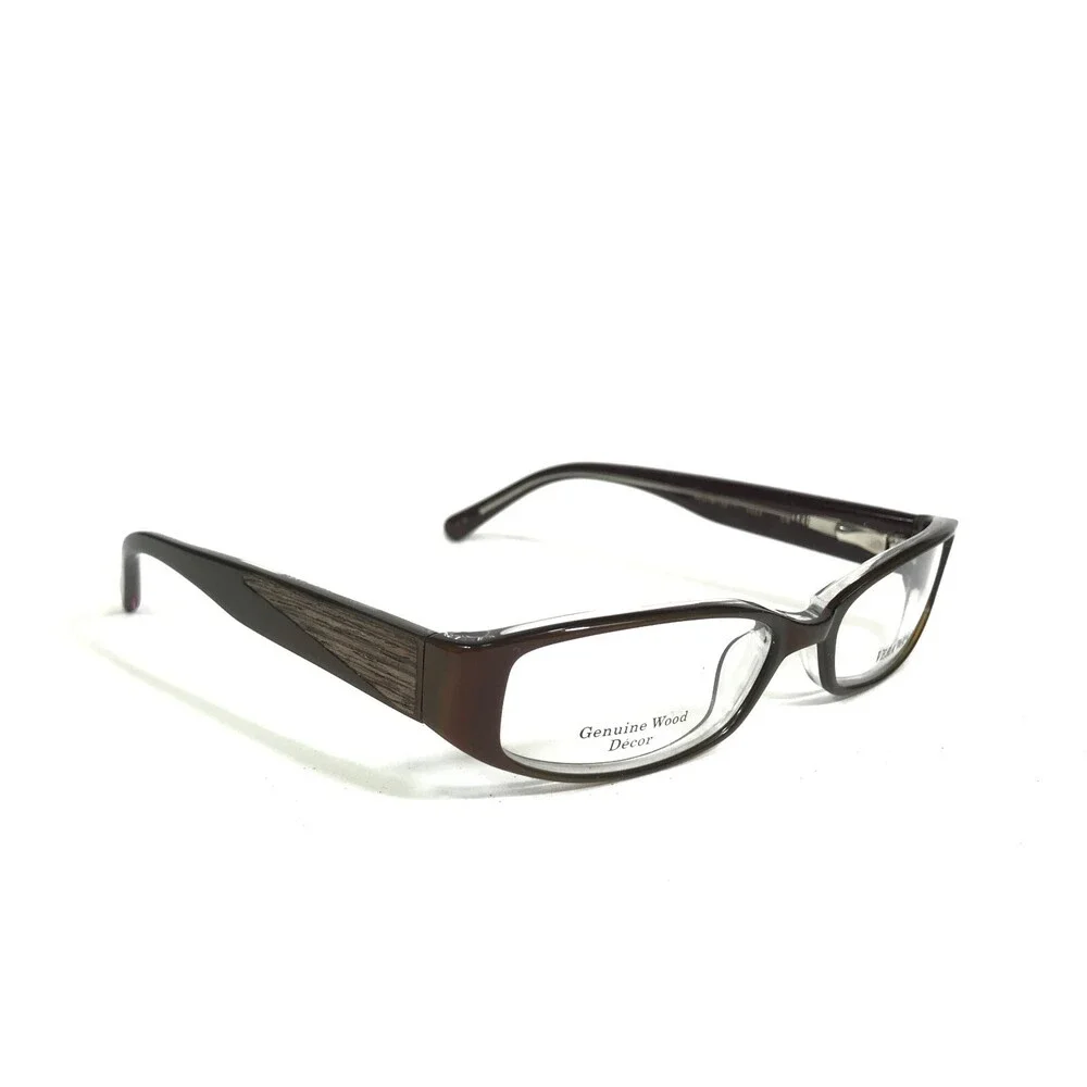 Vera Wang Eyeglasses Frames V033 CS Brown Rectangular Cat Eye Full Rim 49-16-132